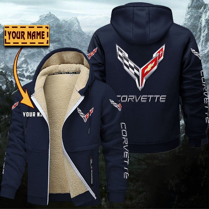 Chevrolet Corvette Gefütterte Kapuzenjacke – Bild 7