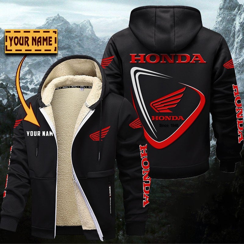 Honda Motorcycle Gefütterte Kapuzenjacke – Bild 4
