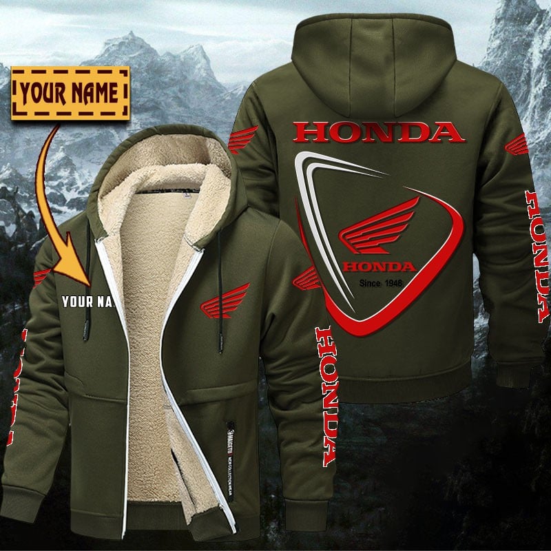 Honda Motorcycle Gefütterte Kapuzenjacke – Bild 3