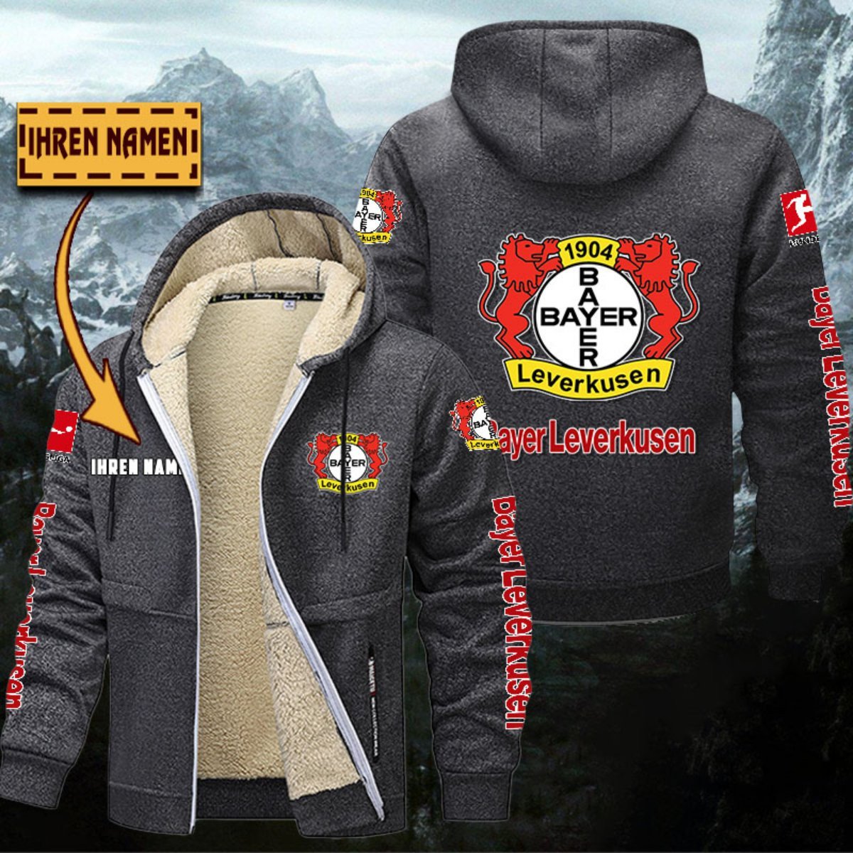 Bayer 04 Leverkusen Gefütterte Kapuzenjacke – Bild 3