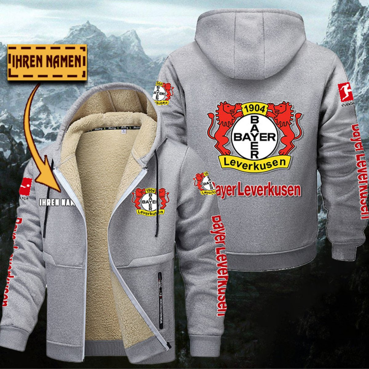 Bayer 04 Leverkusen Gefütterte Kapuzenjacke – Bild 4