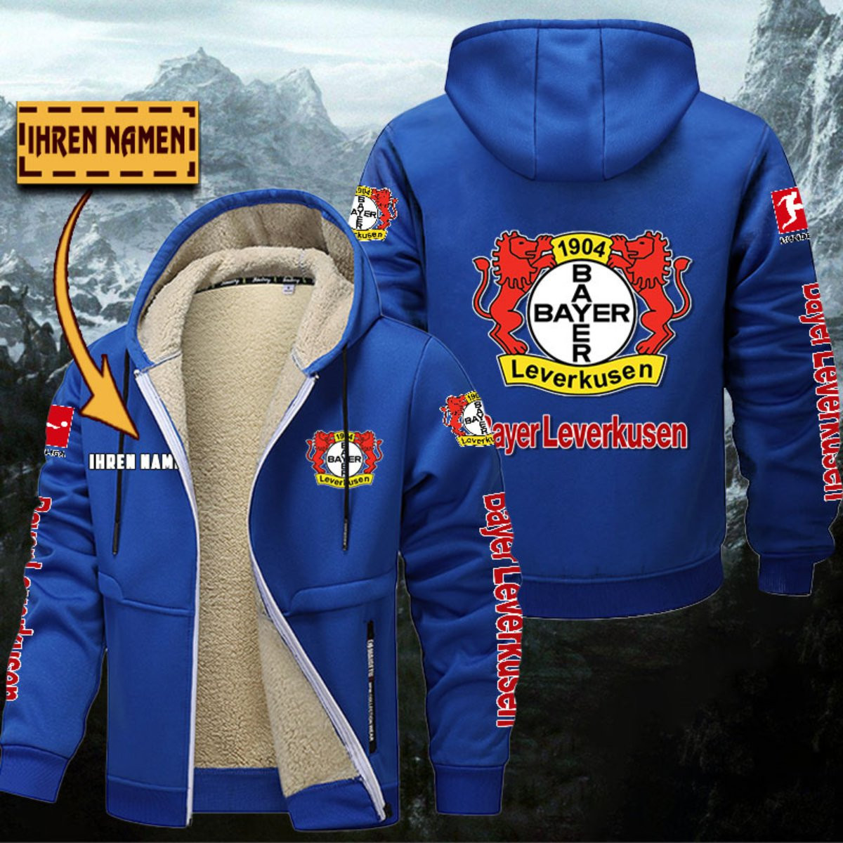 Bayer 04 Leverkusen Gefütterte Kapuzenjacke – Bild 6