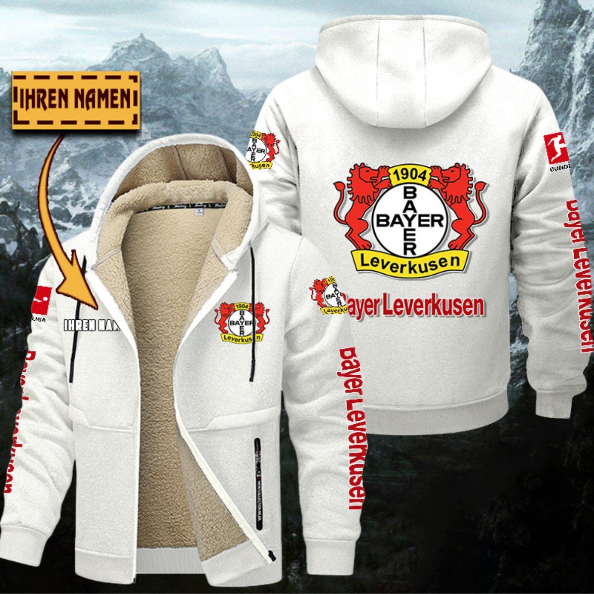 Bayer 04 Leverkusen Gefütterte Kapuzenjacke – Bild 7