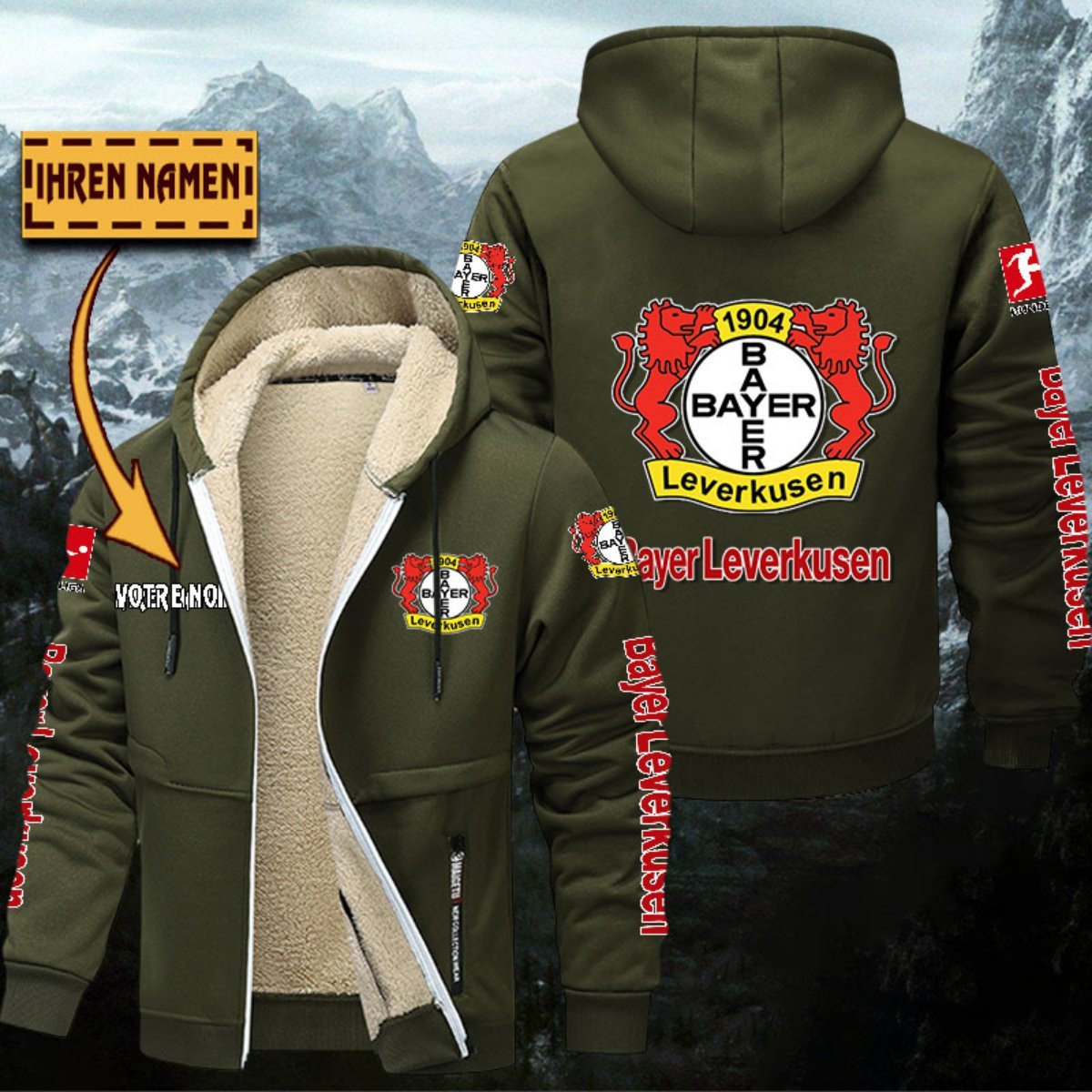 Bayer 04 Leverkusen Gefütterte Kapuzenjacke