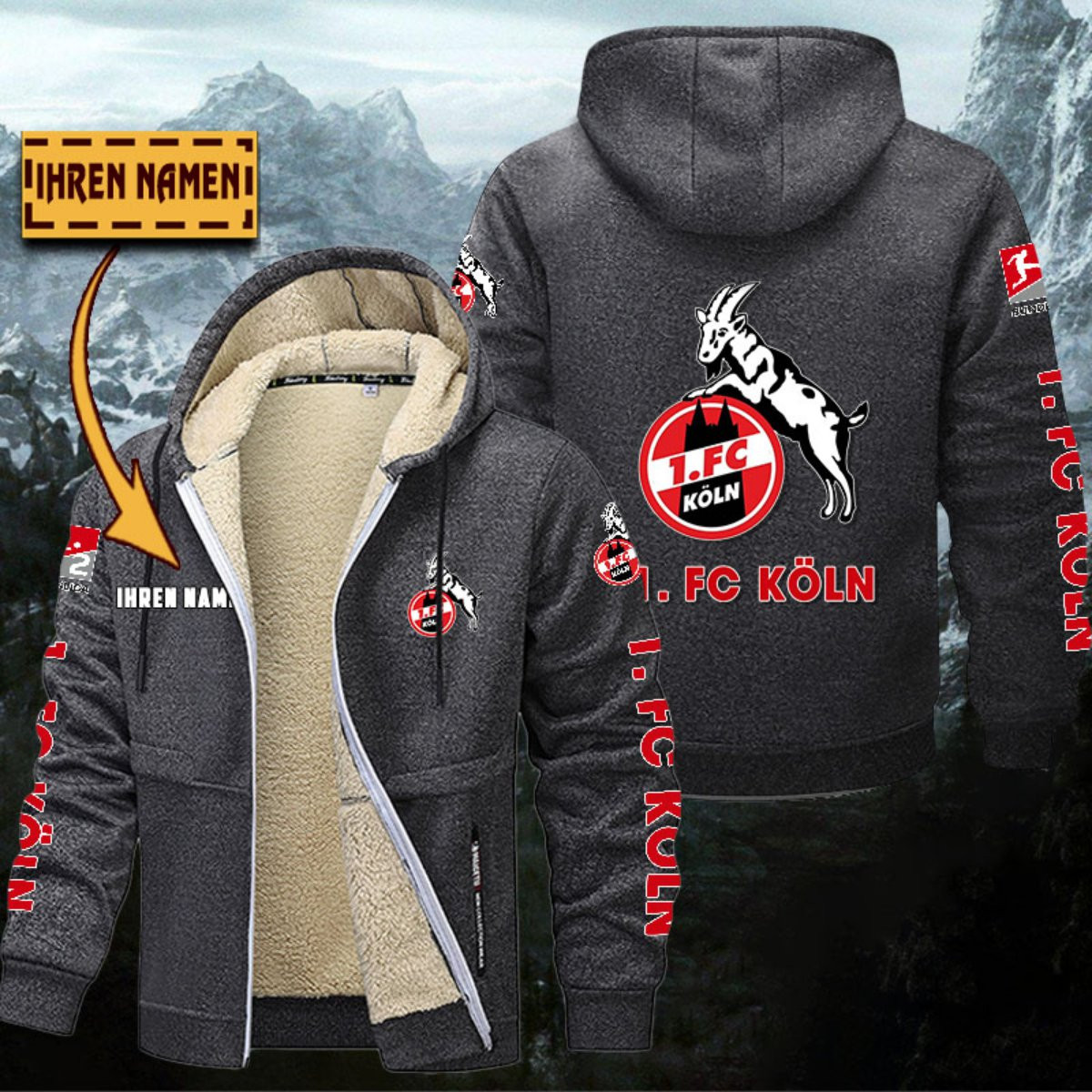 1. FC Köln Gefütterte Kapuzenjacke – Bild 4