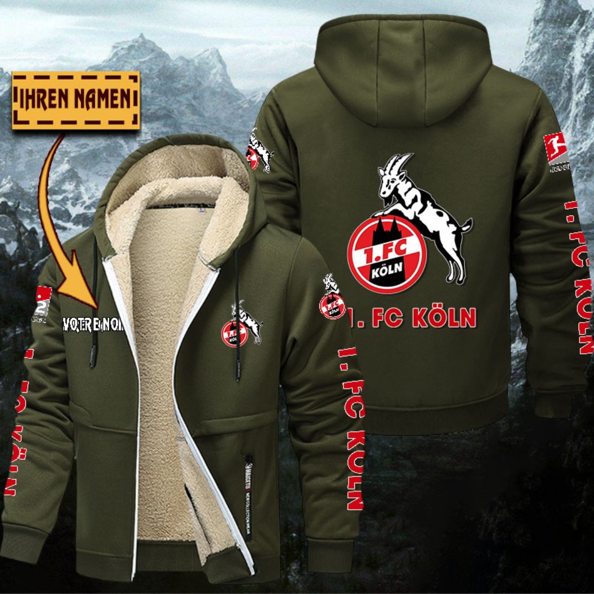 1. FC Köln Gefütterte Kapuzenjacke – Bild 2