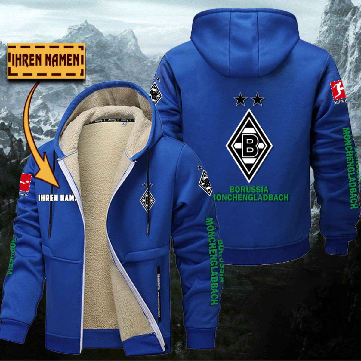 Borussia Mönchengladbach Gefütterte Kapuzenjacke – Bild 7