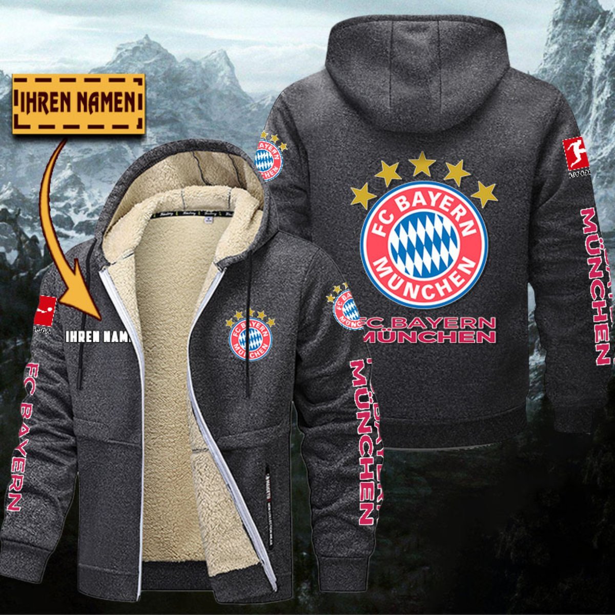Bayern München Gefütterte Kapuzenjacke – Bild 4