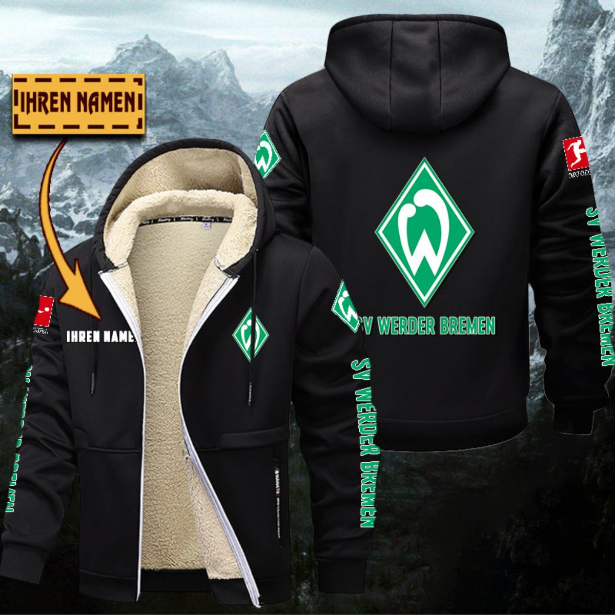 Werder Bremen Gefütterte Kapuzenjacke – Bild 9