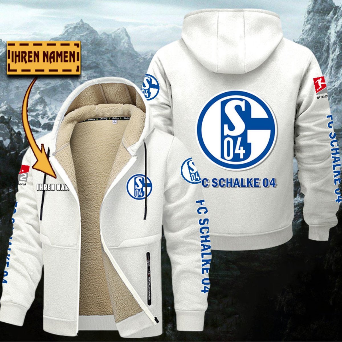 Schalke 04 Gefütterte Kapuzenjacke – Bild 8