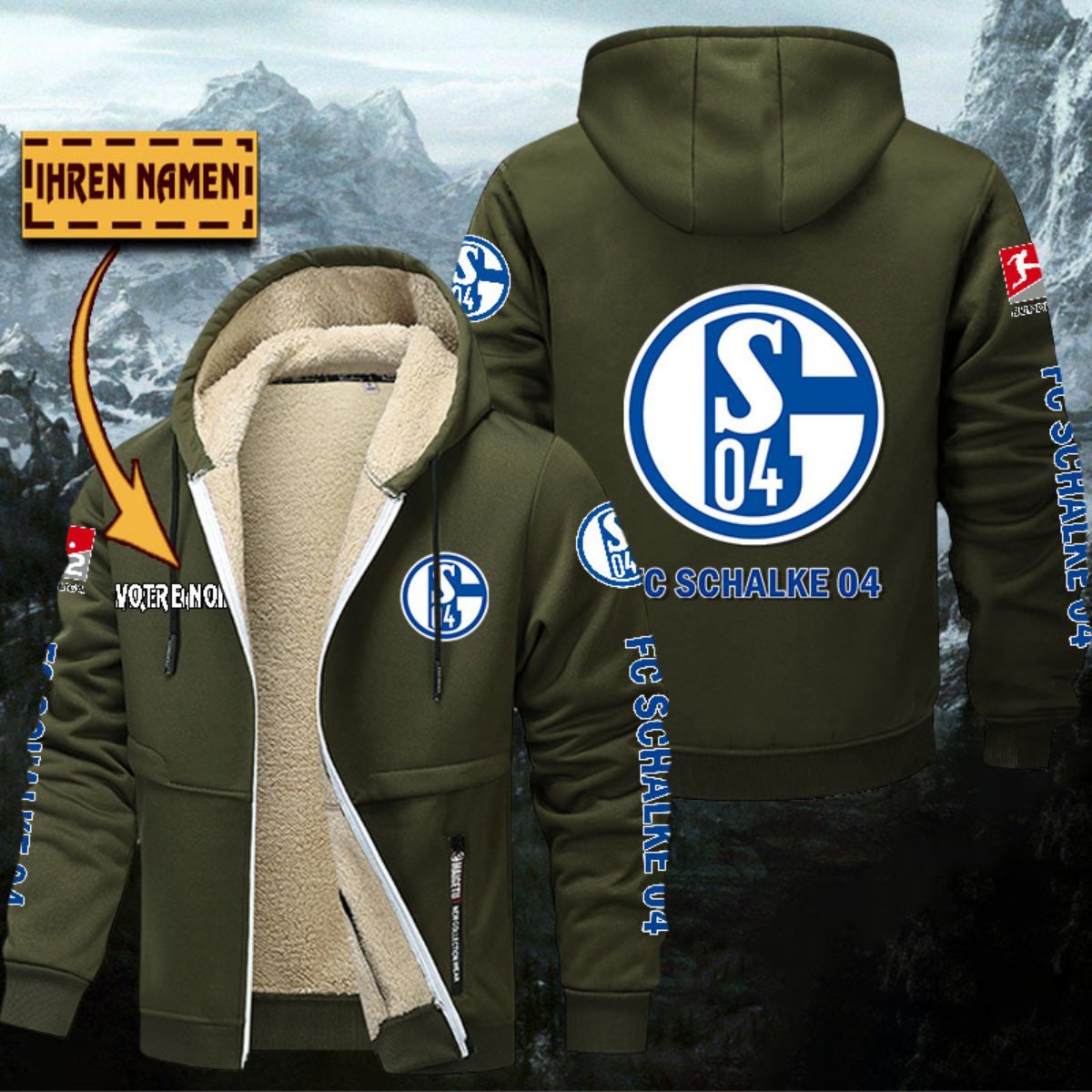 Schalke 04 Gefütterte Kapuzenjacke – Bild 2