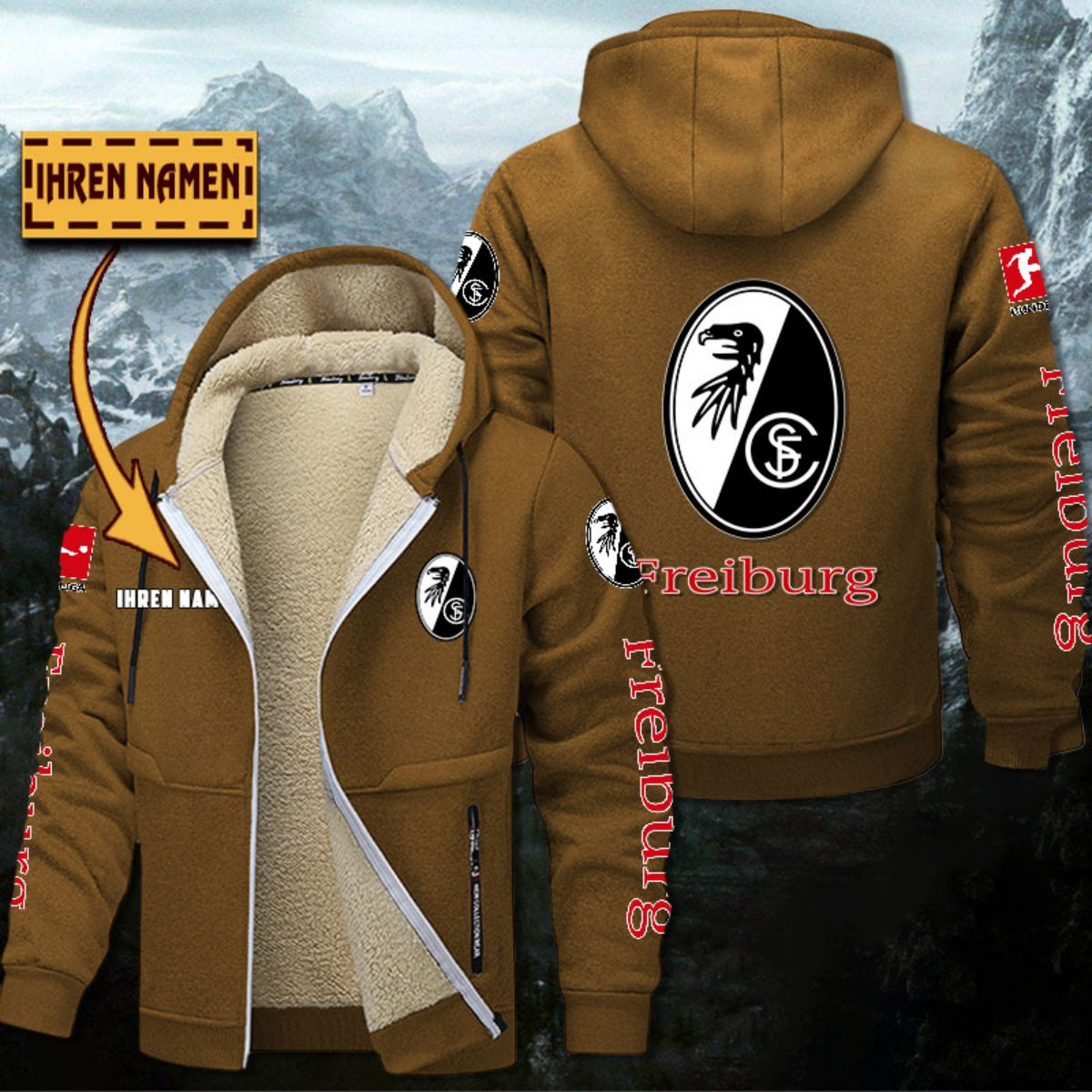 SC Freiburg Gefütterte Kapuzenjacke – Bild 3